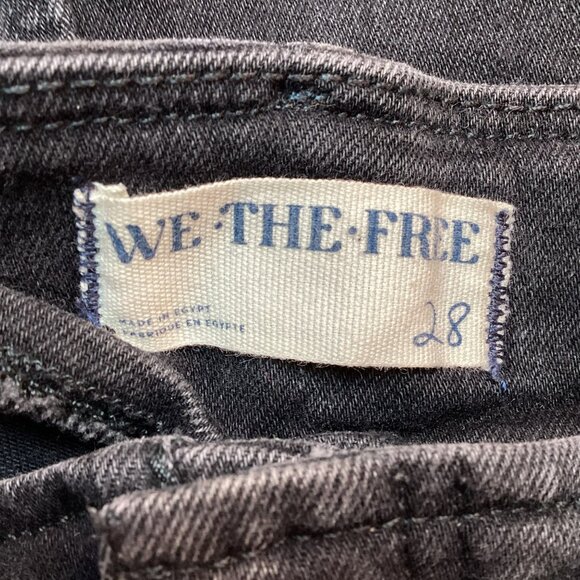 We The Free High-Rise Distressed Hem Bootcut Jeans Womens 28 Black - Picture 11 of 14